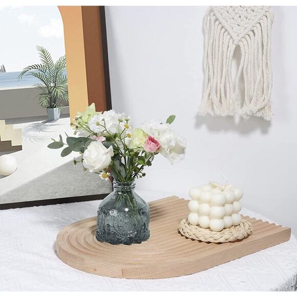 Small grey glass bohemian bottle or bud vase - Picture 1 of 6